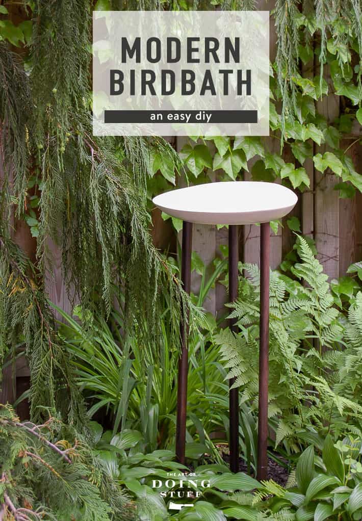 Attract Birds to Your Yard with a DIY Modern Birdbath.