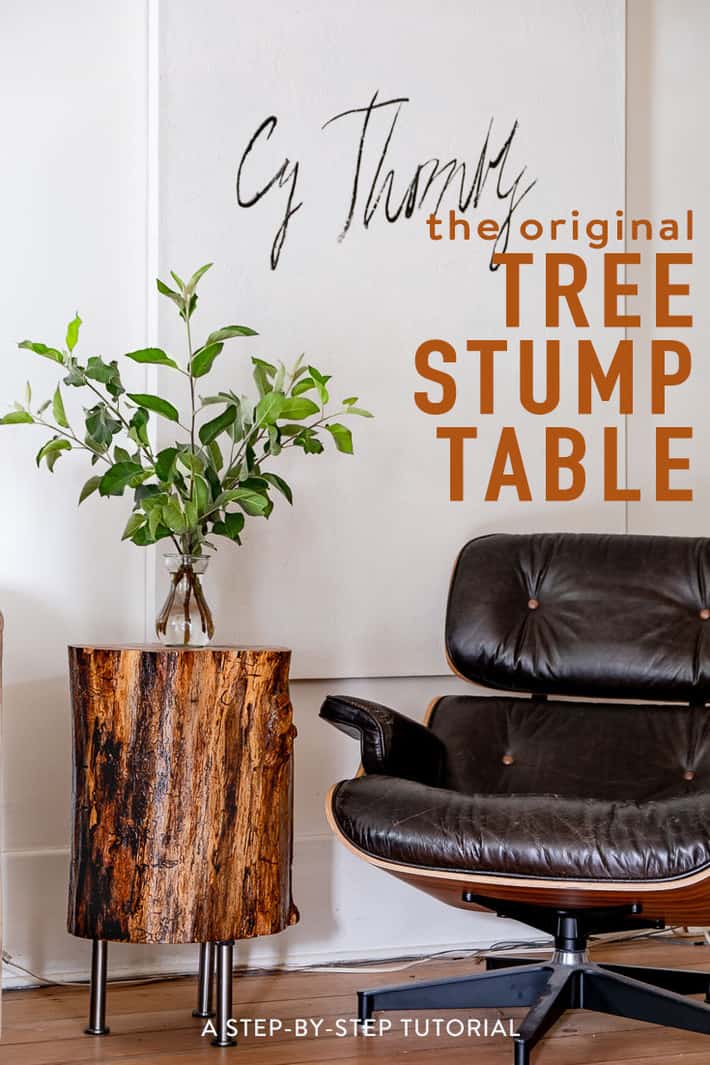 How to Make a Tree Stump Table - DIY End Table