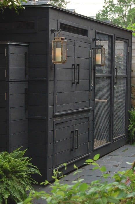 Black Modern Large Backyard Coop