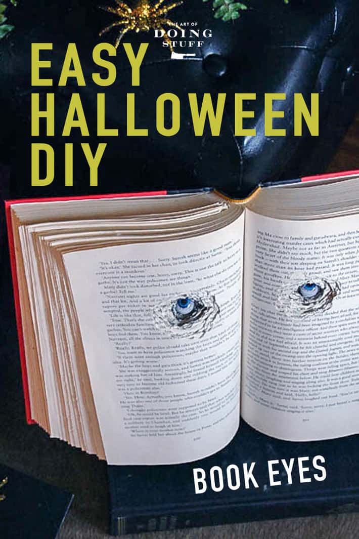 Creepy Halloween DIY Craft. Book Eyes!