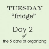 How to Organize your Fridge.<br>Day 2 of 5 days of organizing.