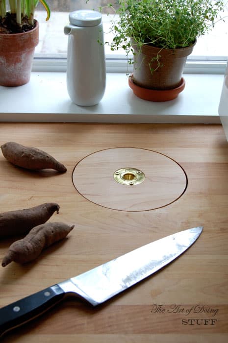 Countertop Waste Hole And The Butcher Block Counter The Art Of