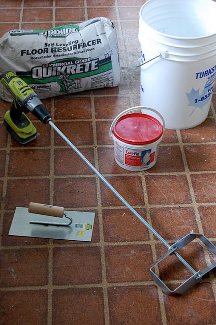 Supplies needed for pouring self leveling concrete