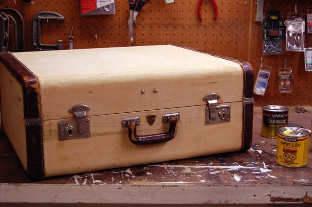 Old Suitcase Stripped Of Fabric
