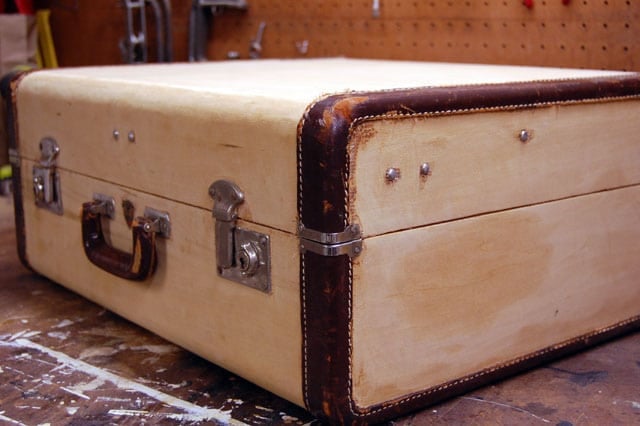 Old Wood Suitcase