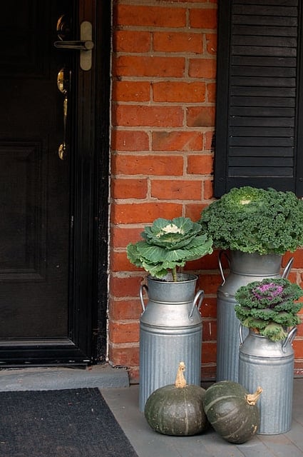 Porch Fall Planters