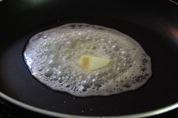 melting butter pesto