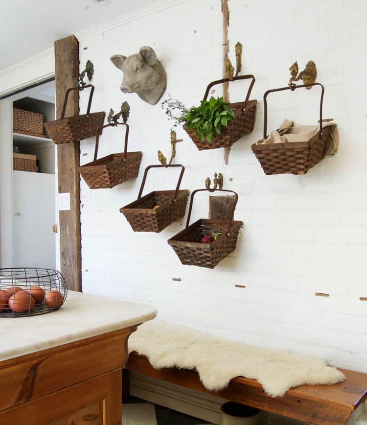 Kitchen-baskets-on-brick-wall