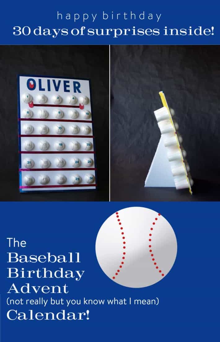 DIY birthday advent calendar for the baseball lover!
