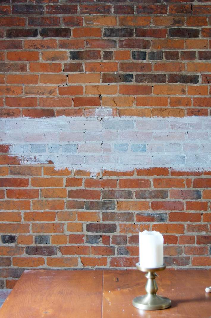 How to whitewash a brick wall