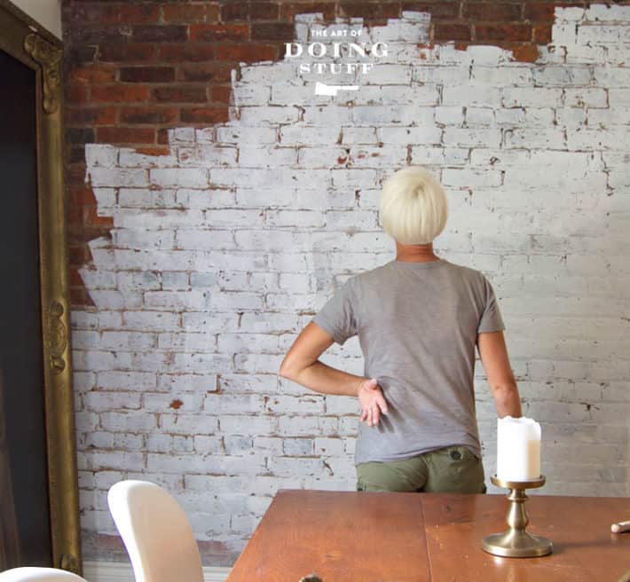 How To Paint An Interior Brick Wall The Art Of Doing Stuff - Painting Brick Wall Inside House