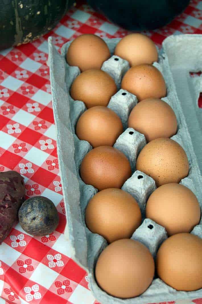 Farmer's market eggs.