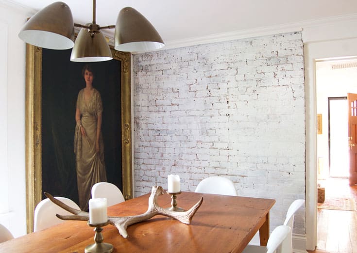 how to paint a brick wall to look old