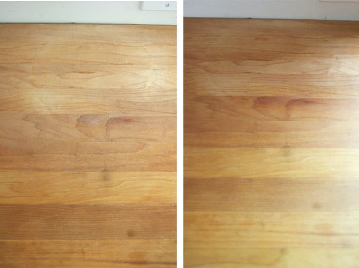 How to remove stains from butcher block countertops