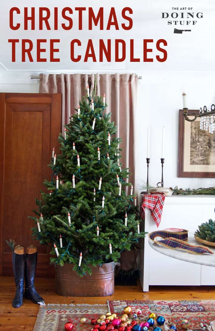DIY Flameless Christmas Tree Candles. SO Beautiful.
