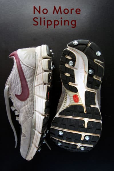 running shoes with spikes for winter