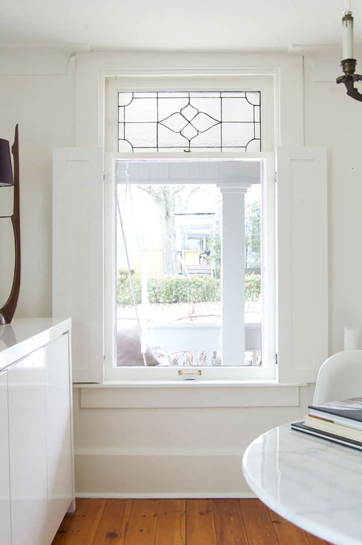How to build interior shutters! White shaker style DIY interior shutters in heritage home.
