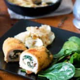 Spinach Stuffed Chicken With Gooey Cheese.
