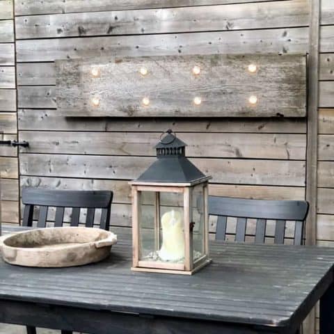 DIY Outdoor Barnboard Light