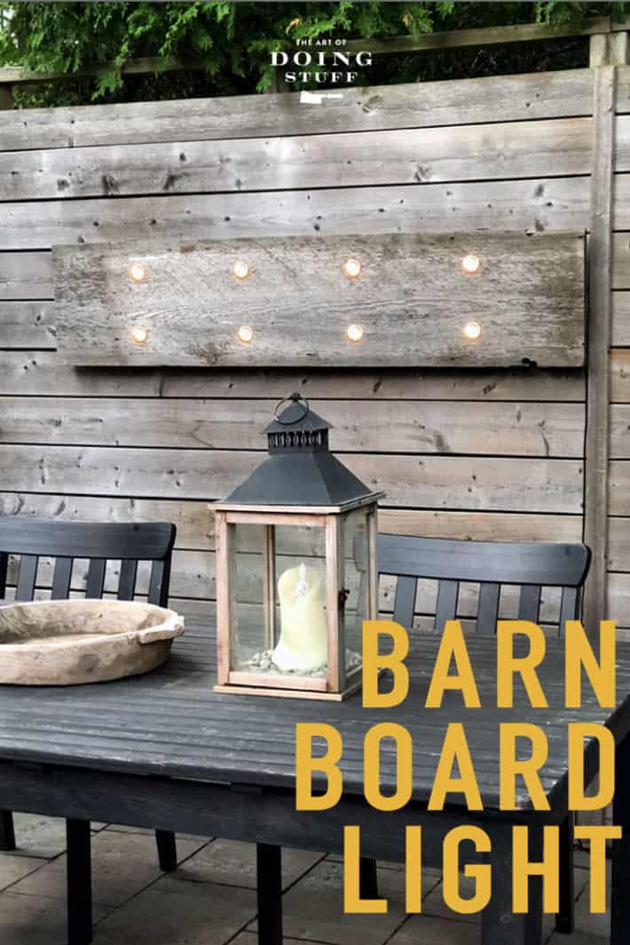 Make a Backyard Barn Board Light.  DIY Outdoor Lighting!