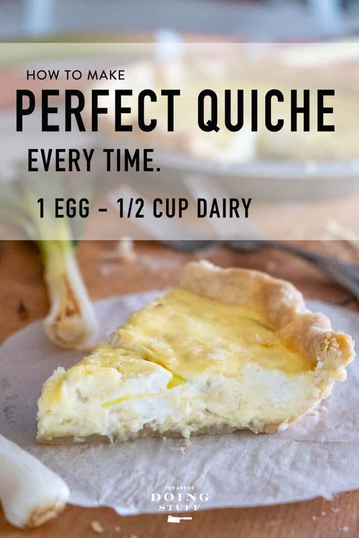 You Need to Memorize this Simple Egg to Dairy Ratio!  Perfect Quiche Every Time.