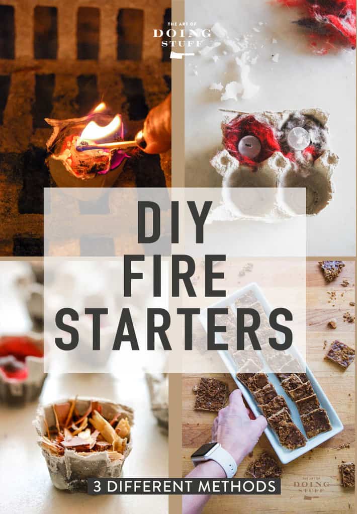 Homemade Fire Starters.  3 Ways to Make Them.