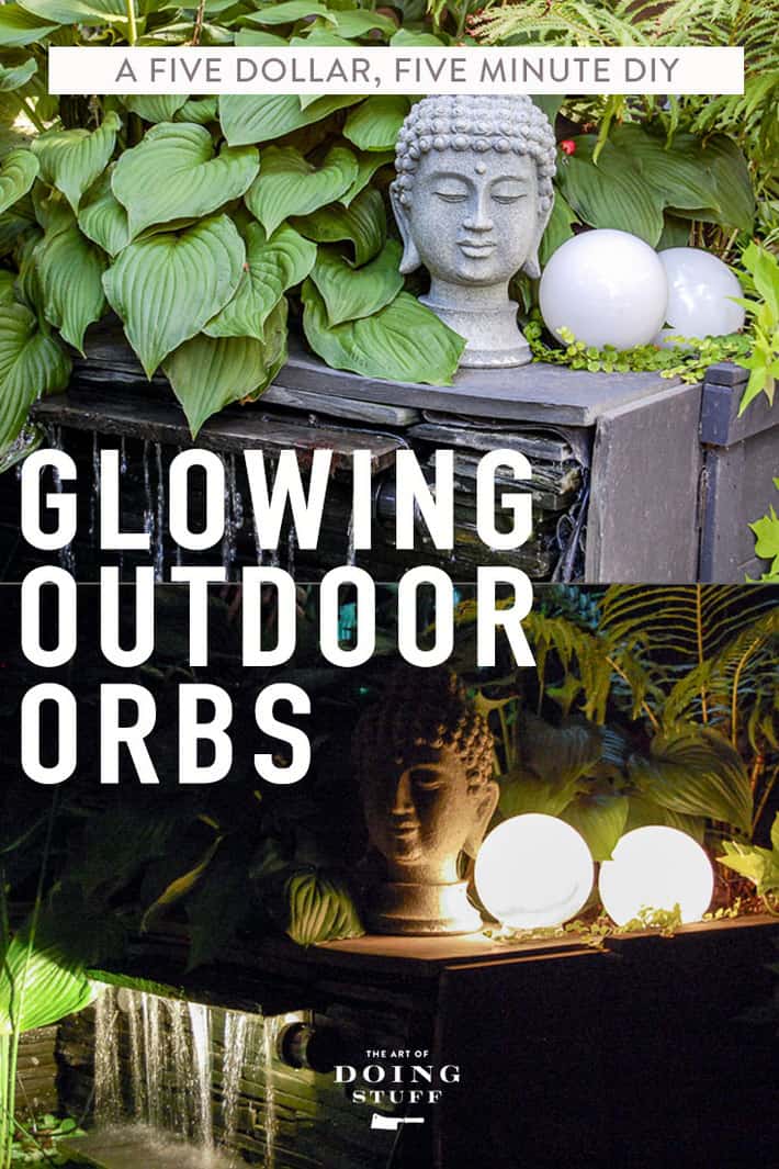 Glowing Orb Landscape Lights. A 5 minute, $5 DIY.