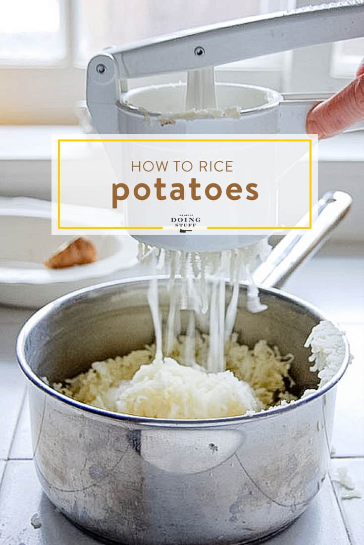 Never peel a potato again. Use a Potato Ricer.