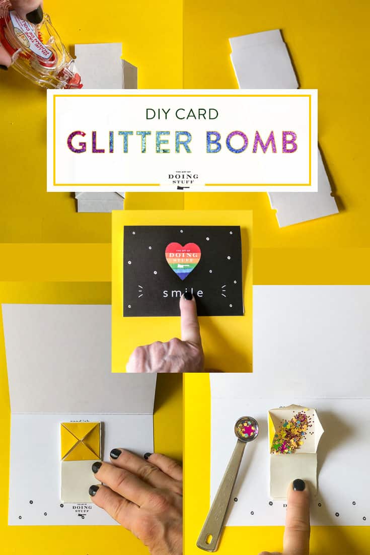 Make a Glitter Bomb Card (Instructions & Template) - The Art of Doing Stuff