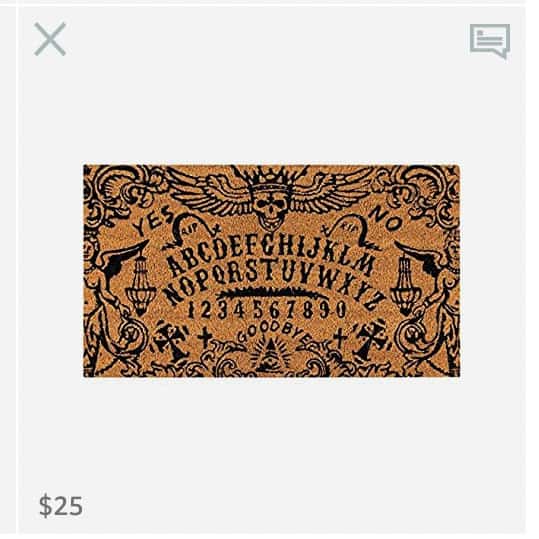 Ouija board doormat