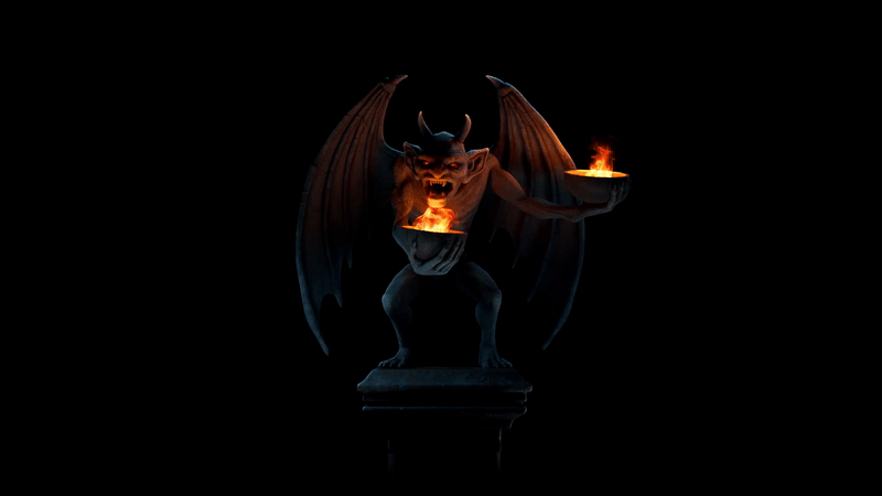 Gargoyle video from Atmosfx's digital decorating.